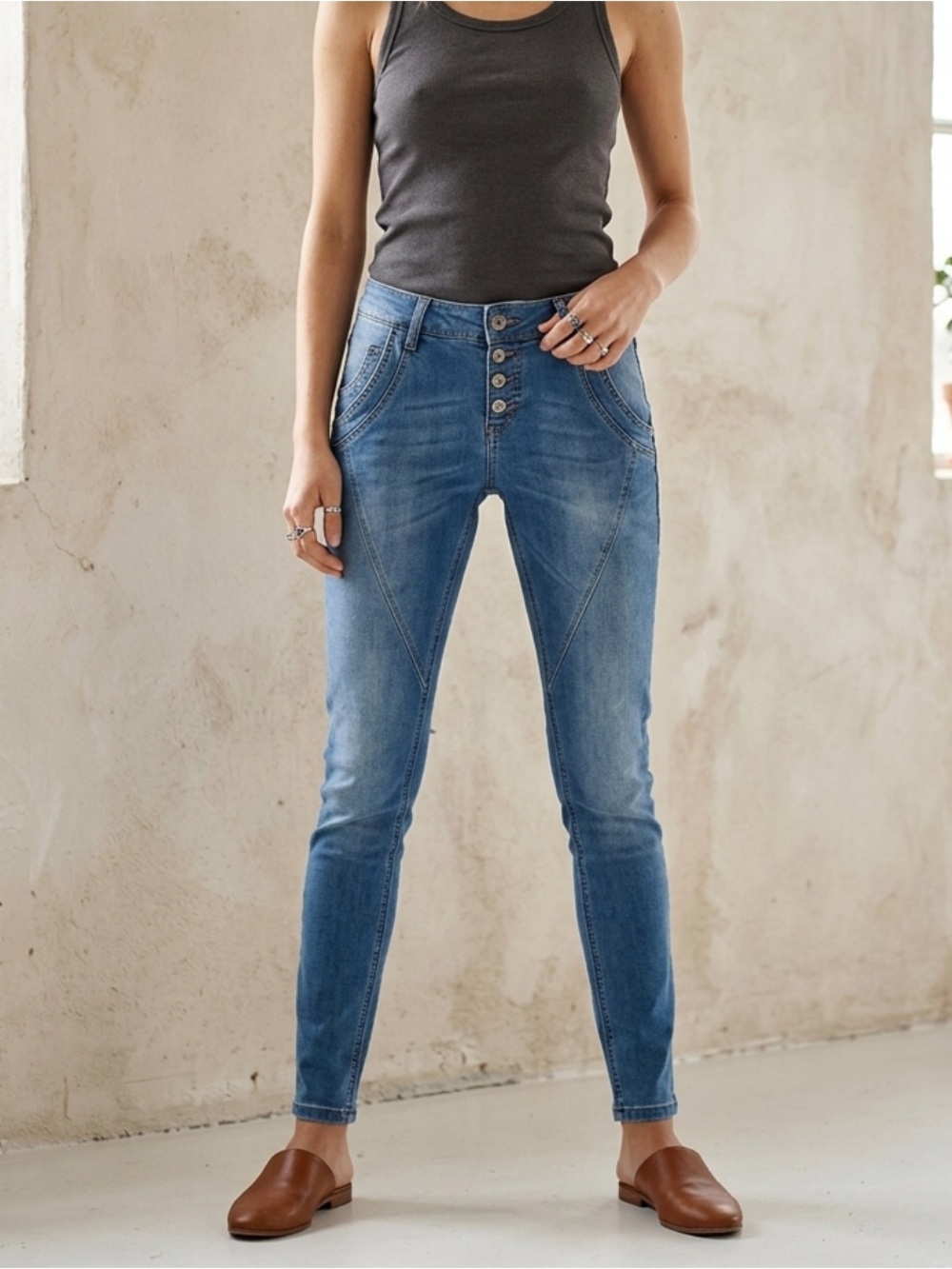 Retro Button Fly Boyfriend Drop Crotch Jeans 26 NWT Cream Denmark NWT y2k boho